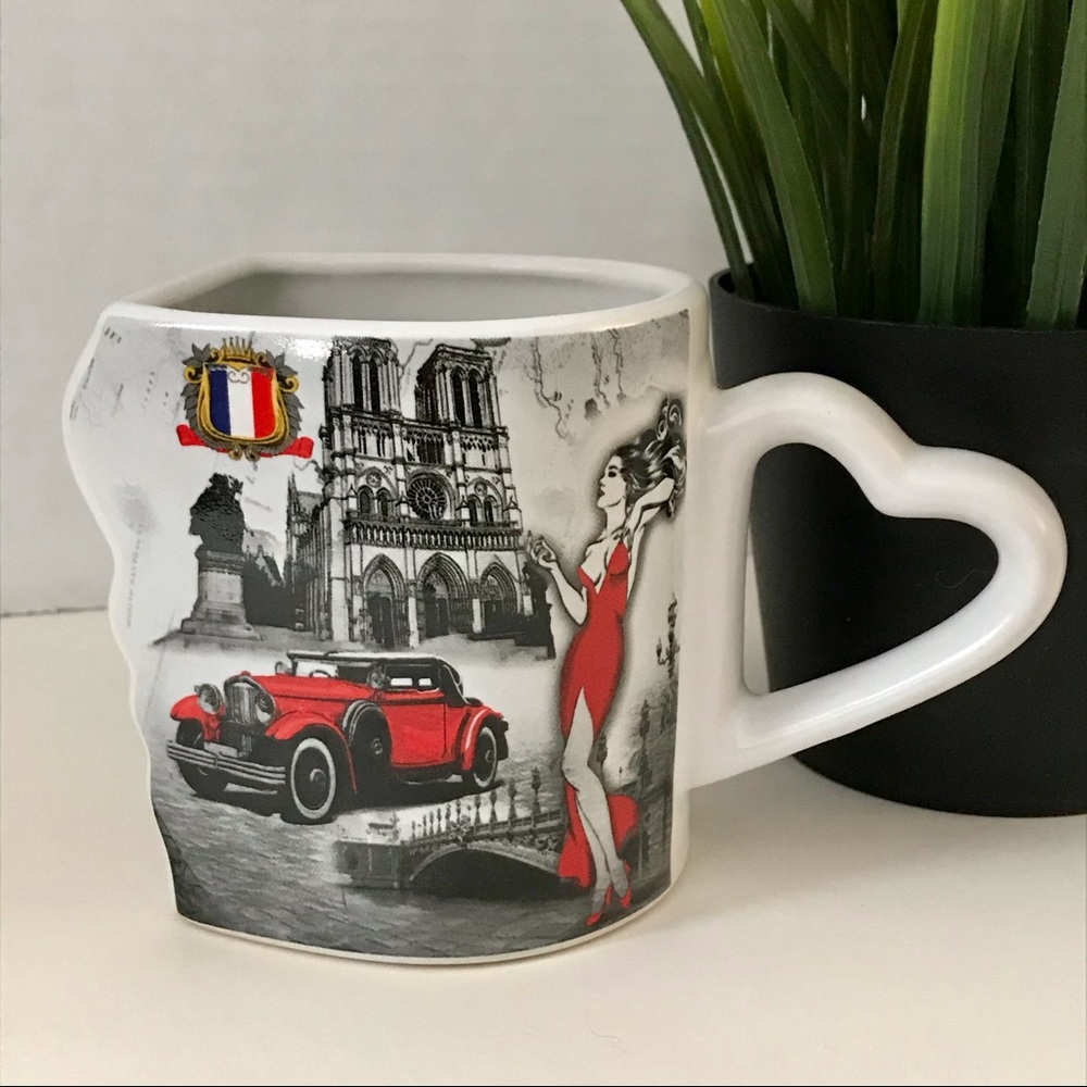 Vintage Romantic France Coffee Mug Cup